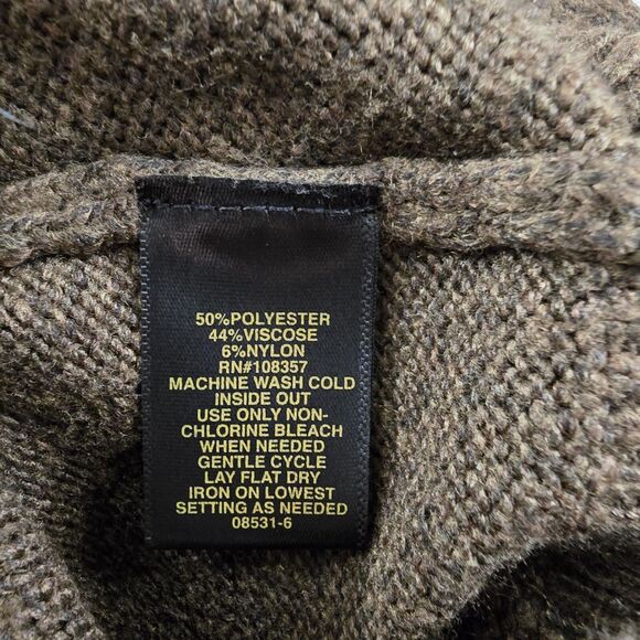 Brown Sweater Womens Size XXL Plus Peter Pan Collar Balloon Puff Sleeve Ryegrass - Picture 7 of 8